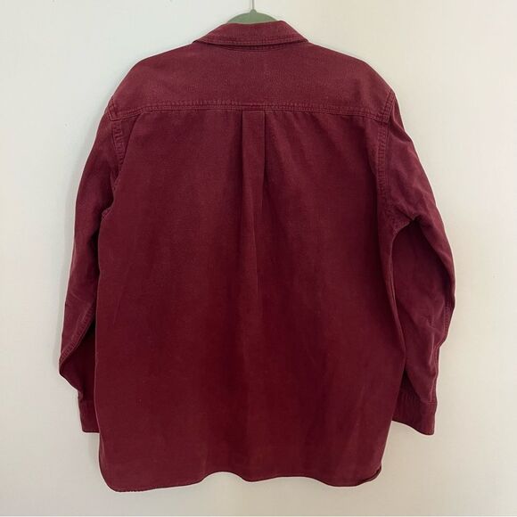 Vintage 2002 L.L. Bean Chamois Cloth Button Down Shirt Men's L Heavy Y2K - Picture 11 of 13